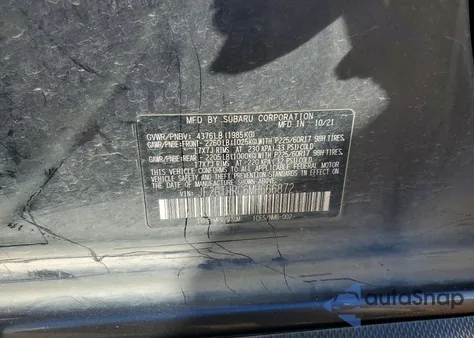 2021 Subaru Crosstrek Sport z USA, uszkodzony, nr VIN JF2GTHRC6MH666872